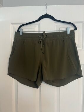 NWOT Eddie Bauer Olive Green Drawstring Athletic Shorts